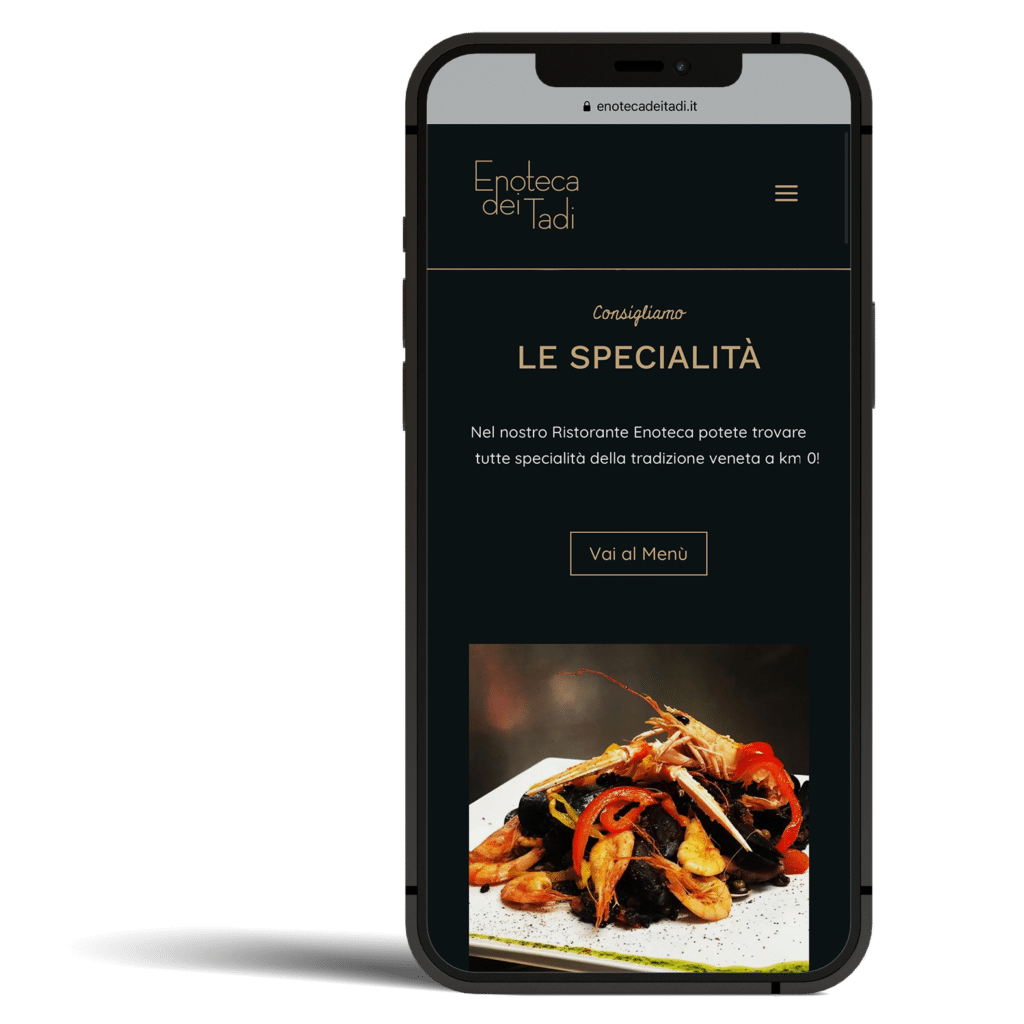 enoteca dei tadi - sito web mobile friendly